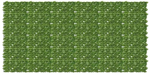 vidaXL Balkonsichtschutz mit Blättern Grün und Gelb 300 x 150 cm, Künstliches Efeu für Sichtschutz, moderne Balkon-Deko, pflegeleicht, wetterfest, Gartenteilung, Outdoorschutz