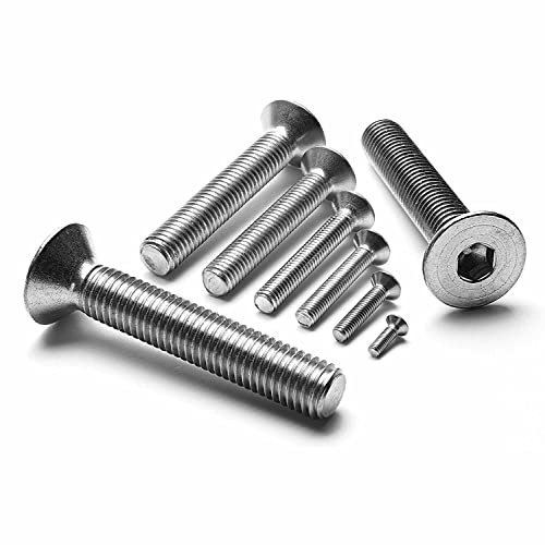 100 Stück M4 x 14 mm Senkkopfschrauben Edelstahl DIN 7991 Senkkopf Innensechskant A2 V2A VA