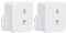 Invero® 2x Pack of Shaver Adaptor UK 3 Pin to 2 Pin Socket Plug Fuse ideal for Electric Toothbrush, Bathroom Shaving and more - White