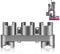 Charlux Accessory Holder Compatible with Dyson V7 V8 V10 V11 V15 Gen5 Vacuum Cleaner Attachment Holder Docking Station Wall Mount, Grey, 1 Pack
