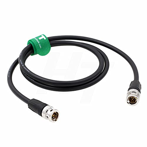Hangton 12G 4K Raw SDI Coaxial Video Cable BNC to BNC Canare LV-61S 75 ohm for Camera Monitor Flexible Shielded 60cm Black