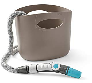 GF Garden Aquapop Manguera Extensible Metros, Kit Listo para Usar, para Riego de Jardines, Macetas, Balcones, Terrazas y Galerías, Gris, 15 metri