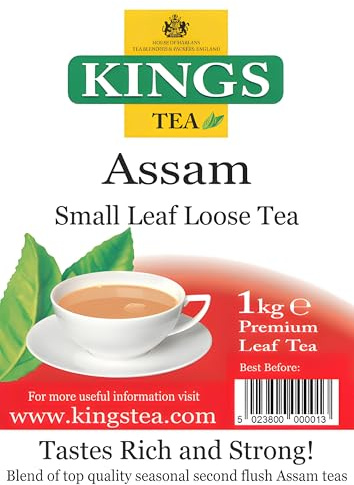 KINGS TEA, ASSAM LOOSE TEA, SMALL LEAVES, 1 Kg (Pack of 1)