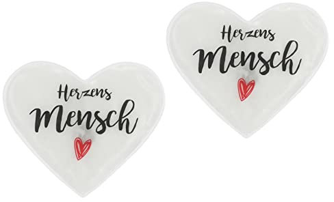 Taschenwärmer Herz Herzensmensch 2er Set - Wichtelgeschenk, Handwärmer, Taschenheizkissen