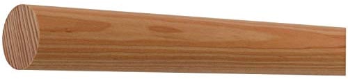 TIBU Lärche Holz Handlauf lackiert Ø 42 mm mit bearbeiteten Enden ohne Halter Länge: 300 mm / 30 cm / 0,3 m Enden:gekappt (sägerau)