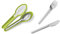 Emsa Set de cubiertos para llevar con funda Clip & Go - Juego de 3 cubiertos de acero inoxidable, diseño compacto, tenedor, cuchillo, cuchara, con funda protectora, apto para lavavajillas, 18/10