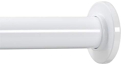 Ivilon Tension Curtain Rod - Spring Tension Rod for Small Windows or Shower, 16 to 24 Inch. White