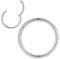 0,8mm 10mm Reifen Nasenringe für Männer und Frauen Nasenring Reifen Silber Septum Clicker Scharnierring 316L Chirurgenstahl Silber Körper Piercing Ohrringe für Knorpel Helix Ohrkolben Daith Rook