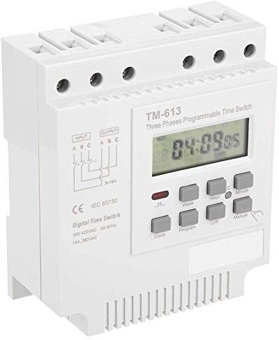 Commutateur de minuterie, contrôleur de contrôle de Relais de Temps Intelligent Programmable hebdomadaire 380V triphasé Robuste pour Pompe à Eau de Micro-Ordinateur