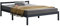 [en.casa] Holzbett Nakkila Bettgestell 140x200 cm Doppelbett mit Kopfteil Jugendbett Gästebett Kiefernholz Dunkelgrau
