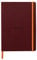 Rhodia 117436C - Notizheft Softcover Rhodiarama DIN A5 (14,8x21 cm), 80 Blatt, liniert Clairefontaine Papier Elfenbein 90g Lesezeichen, Gummizugverschluss, Cover aus Kunstleder Weinrot, 1 Stück