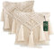 DeinKaufladen.com Boho Kissen Makramee Kissenbezüge mit Fransen und Quasten [2er Set] Trendige Dekokissen-Bezüge im Boho Style – ca. 40x40 cm große Sofakissen-Hüllen in beige