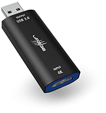 uRage Gaming-Mikrofon Stream Link 4K, schwarz, USB-C, Videoaufnahmen ohne Verzögerungen, Full-HD Auflösung in 1080p, Homeoffice, Teams, Videokonferenz, Facebook, YouTube
