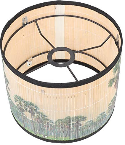Uonlytech Deckenlampe Vintage Lampenschirm Tischlampe Japan Lampenschirm ?e Trommel Lampenschirm Für Tischlampe Kronleuchter Bodenlicht Dekorative Japanische Lampenschirm Lichtabdeckung Home Decor