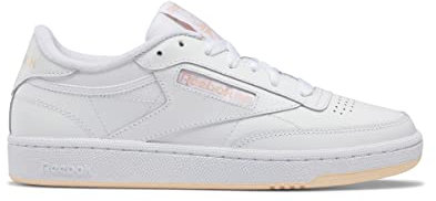 Reebok Damen Club C 85 Laufschuhe Sneaker, Ftwr White Ftwr White Aura Orange, 39 EU