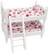 EXCEART Mini-möbel Minibett Mini-hausbett Hölzern Spielzeug Weiß Miniatur