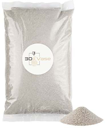 3D Vase Dekosand Farbsand in Grau 1 kg, 3 kg, 5 kg Deko Sand feinkörnig