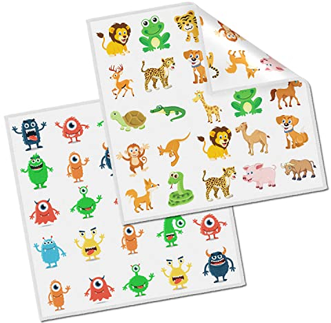 Brillenputztücher mit Motivdruck in verschiedenen Kombinationen (Kids, 2er Pack 20 x 20 cm)