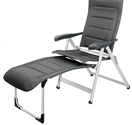 Exklusiver Comfort Isabella Thor Klappsessel HELLGRAU mit Beinauflage