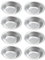 JSKWIKE 8 Pcs Plateau De Peinture en Acier Inoxydable Bol De Peinture en Acier Inoxydable Palette Maquillage Petit Plateau Peinture Rond Palette d'art pour Maquillage Mélangeur De Peinture