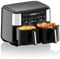 VERTENZ Taste 90 Friteuse à Air Chaud | Airfryer 9L | Deux Paniers Double Chambre | 8 Menus Automatiques | 2600 W | Dual Cook | Sync Finish | Panier de Friture Antiadhésif | 200°C | Noir
