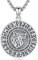 Wikinger Halskette Wolf Kette Schmuck für Herren Damen 925 Sterling Silber Wikinger Rune Halskette Wolf Anhänger Schmuck Geschenke (Wolf-A)