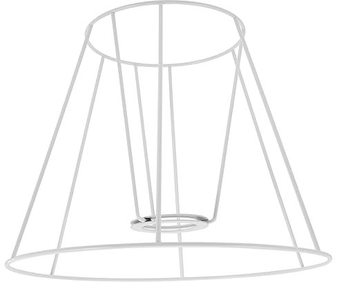 Milisten Lampshade Frame Lamp Shades Floor Lamp Cover Drum Lamp Cage Wire Vintage Lamp Shade Wire Frame Wire Lamp Guard Decor Bulb Lamp Shade Ring Fitter Blinds White Adapter Ring E27 Iron