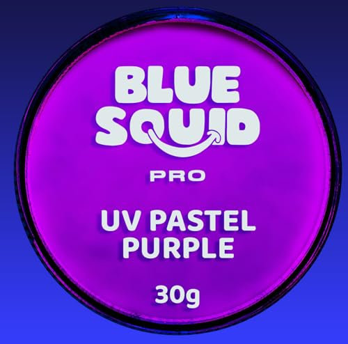 Blue Squid PRO Schminke Face Paint und Bodypaint - UV Pastell Violett (30g), Face und Bodypaint Farbe für Erwachsene, Kinder, Fasching und SFX