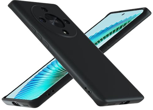 Wigento Für Honor Magic 6 Lite Silikon TPU Schutz Handy Hülle Tasche Etui Cover Schwarz