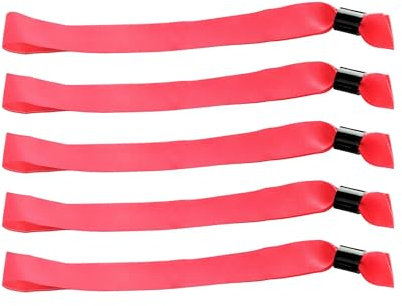 CombiCraft Bracelets en tissu rose, emballage de 100 pièces, fermeture sécurisée, adaptée pour campings, festivals ou piscines