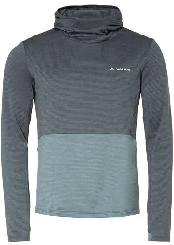 VAUDE Herren Fleece Hoody Monviso, als Baselayer geeignet, atmungsaktiv und feuchtigkeitsableitend, Passform: Slim fit, Heron, S