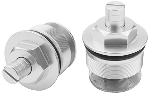 KJKVIVH 41MM Motorcycle Front Screw Fork Cover Cap Preload Adjusters Bolts for CB400(Silver)