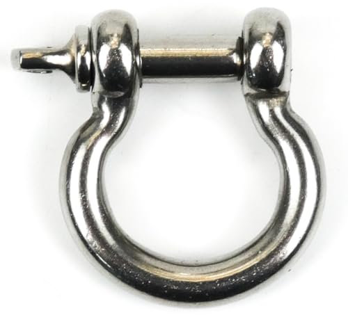 DAUMLINK® 2 manilles rondes, incurvées, matériau : acier inoxydable A4/Aisi 316 (2 pièces), connecteur de chaînes ou de tampons aux œillets (5 mm)