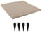 Tacarlha Pierre de marche pour extérieur, pierres décoratives qui s'enfoncent dans le sol, jardin, cour, pelouse, terrasse, pavés d'allée, pierre d'aménagement paysager hexagonal, beige carré