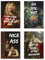 FavouriteArtWorks Witzige Poster - 4 lustige Bilder - DIN A4 (21 x 29,7 cm) - Badezimmer Deko Set - Hochwertiger Kunstdruck für Bad und Gäste WC - Wanddeko Geschenk - ohne Rahmen (4 pieces)