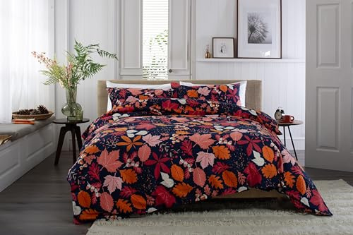 Deyongs Autumn Leaves 100% Cotton Brushed Duvet Cover Set (Single)