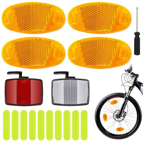 6 Stück Katzenaugen Fahrrad Reflektoren Vorne Und Hinten Speichenreflektoren Fahrrad Kinder Rückstrahler Fahrrad Reflektor Set Fahrradreflektorenset Junge Reflektoren Fahrrad Speichen Für Rennrad MTB