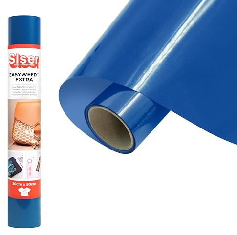 Siser EasyWeed Extra Blue Royal, 30 cm x 0,5 m, Thermotransfer-Vinyl zur individuellen Gestaltung von Nylon, Leder und beschichteten Textilien