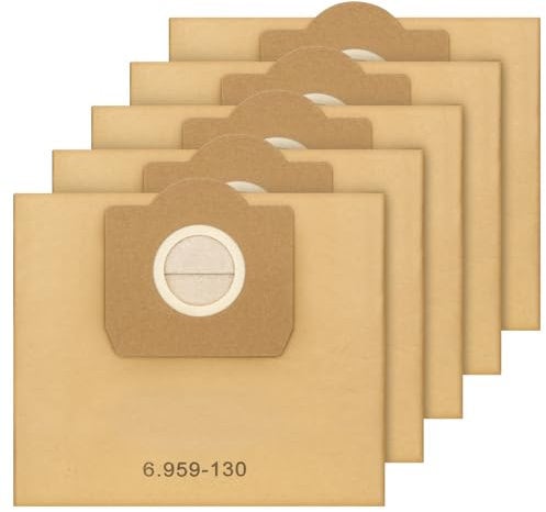 Ancable 5 Stück Staubsaugerbeutel für Kärcher WD3 WD2 MV3 Premium | Filterbeutel 6.959-130.0 | Kompatibel mit A2204/2504/2554/2251/2604 Staubsaugertüten