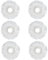 Crystals 6PCS Spin Mop Replacement Heads – 360° Rotating Universal Mop Head Refills for Standard Spin Mops, Durable and Absorbent Mop Heads for Home, Kitchen, Bathroom, and Commercial Cleaning (White)