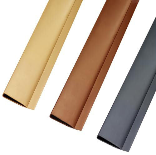 JORON Clip de Fixation en PVC et canisse, Lot de 2 profilés de recouvrement en PVC - 2 x 1 m - Accessoire de Protection pour Brise-Vue en PVC - 1 m - Bambou