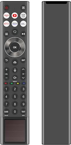 AULCMEET ERF6A66 Télécommande vocale solaire de rechange pour Hisense Smart TV 65U72NQ A23390Y 65U79NQ A23390Y 65U7NQ A23390Y 55U72NQ A23400F 55U79NQ A23400F 55U77 NQ A23. 100 °C