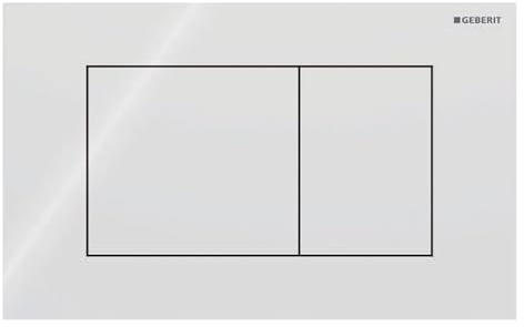 Geberit Sigma 40 Drückerplatte Square Glänzend Weiß Glas für Sigma Spülkasten 8cm (UP720) und 12cm (UP320)