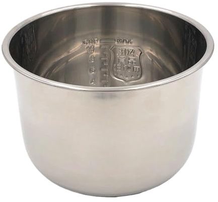 304 Stainless Steel Rice Cooker Inner Pot ，Compatible for COSORI， Electric Pressure Cooker 6 Quarts Replacement Inner Pot.