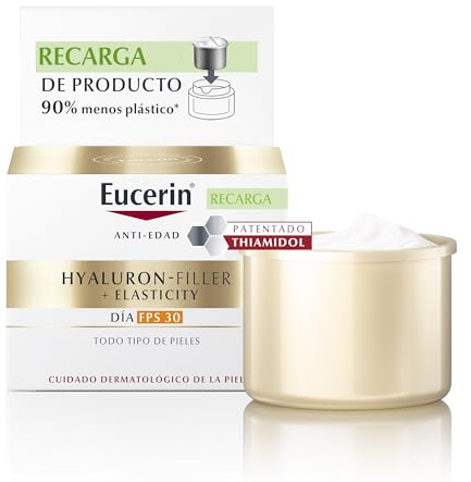 Eucerin Hyaluron Filler Elasticity, Anti-Falten-Tagescreme, LSF30, mit Hyaluronsäure, nicht komedogen, für normale und Mischhaut, 50 ml