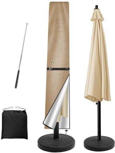 Kinesgsg 210D Tessuto Oxford Copertura Ombrellone da Giardinos, 190X50/30cm | Copri Ombrellone da Giardino, Telo Copri Ombrelloni da Giardino, Impermeabile & Resistente all’UV