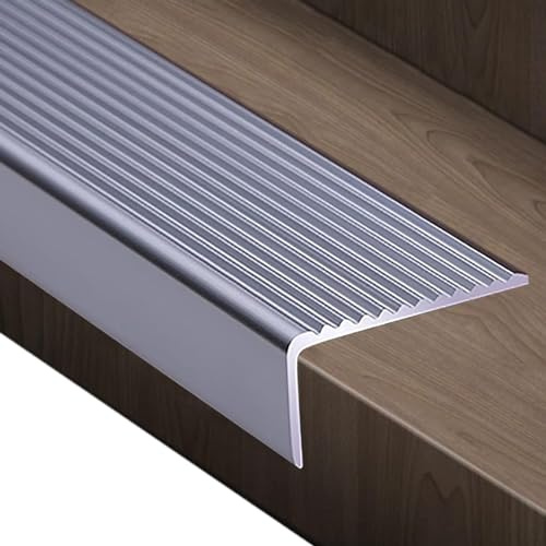 Aluminium Stair Nosing Edge Aluminium Stair Nosing Trim L-Shaped for Tile Wood Laminate Indoor Outdoor Multi 50-100mm