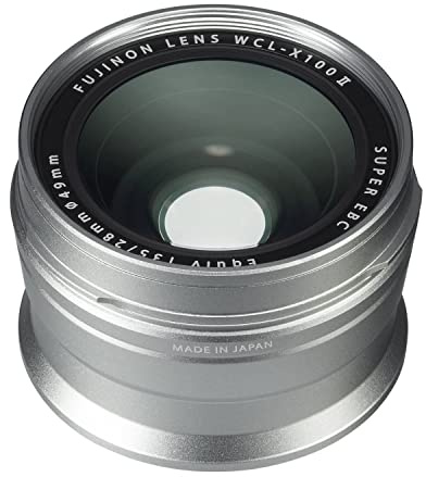 Fujifilm Fujinon Wide Conversion Lens for X100 Series Camera, Silver (WCL-X100 S II)