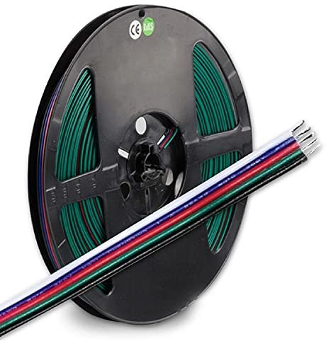 ISO LED RGB+W Kabel, 5-polig, Farbkennzeichnung, 5x0, 5mm², 1 Bund = 10m