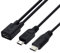 Chenyang Micro USB femelle vers USB-C type C USB 3.1 et micro USB mâle, répartiteur, extension de câble de charge